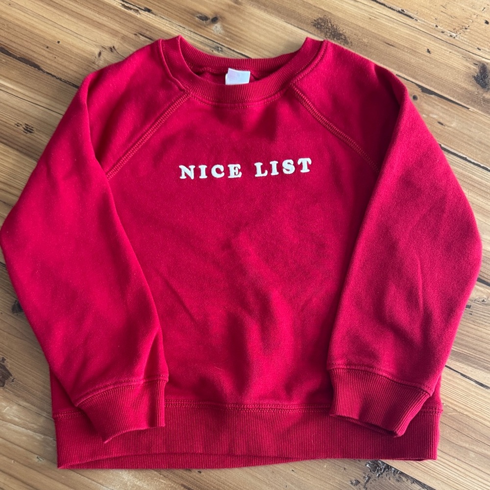 Carter's Red 'Nice List' Kids Sweatshirt
